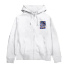 花エヴリのクリスマスキャンドル Zip Hoodie