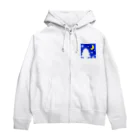 bantone の大きな木と月が浮かぶかわいい雪景色（黄色） Zip Hoodie