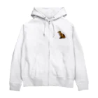 gallery  mihaccoのお座りするキタキツネ Zip Hoodie