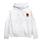 kg_shopの[☆両面] 次、とまります【視力検査表パロディ】 Zip Hoodie