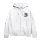 電気鰻雑貨のゲコのカエル Zip Hoodie