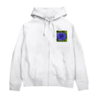 あゆのしおやきのヤグルマギク(青) Zip Hoodie