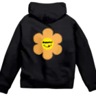 Bepppin3Companyのレトロフラワー★オレンジ Zip Hoodie