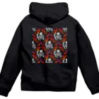 Ａ’ｚｗｏｒｋＳのFallen Angel of SKULL SEAMLESS PATTERN Zip Hoodie