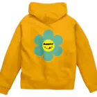 Bepppin3Companyのレトロフラワー★グリーン Zip Hoodie