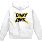 DINKY JUNK OFFICIAL WEB SHOPのDINKY JUNK ユニットロゴグッズ WHITE ジップパーカー