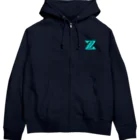 ゾロッチのzorocchiのロゴ blue Zip Hoodie