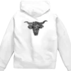 アルブ=ギヴェリの干支　牛　丑　黒線 Zip Hoodie