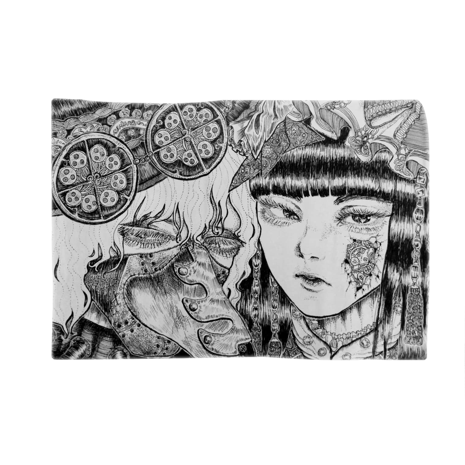 自作ペン画グッズ Temidika Mai Temidikamai のブランケット 自作ペン画グッズ Temidika Mai Temidikamai のブランケット