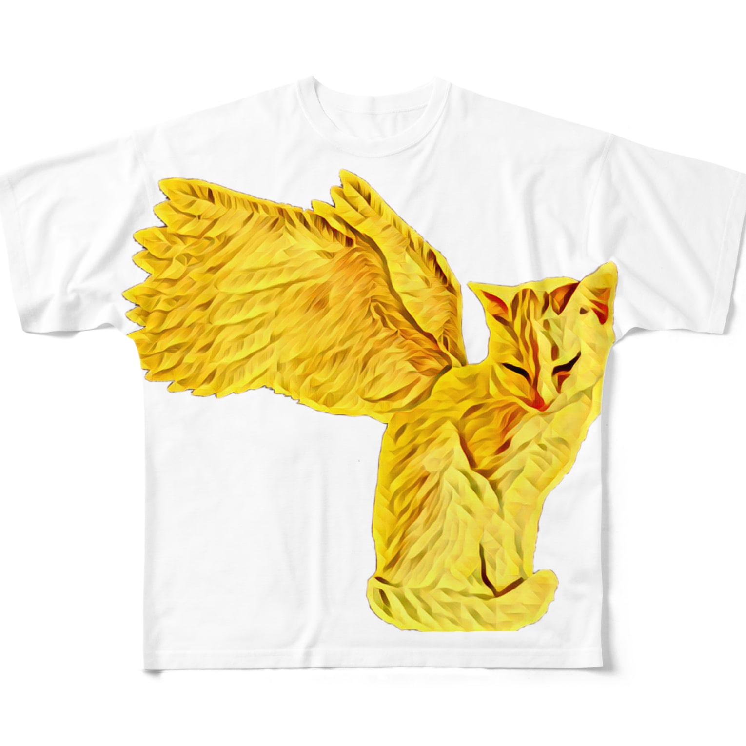 gold angel cat rock cat takataka650 のフルグラフィックtシャツ