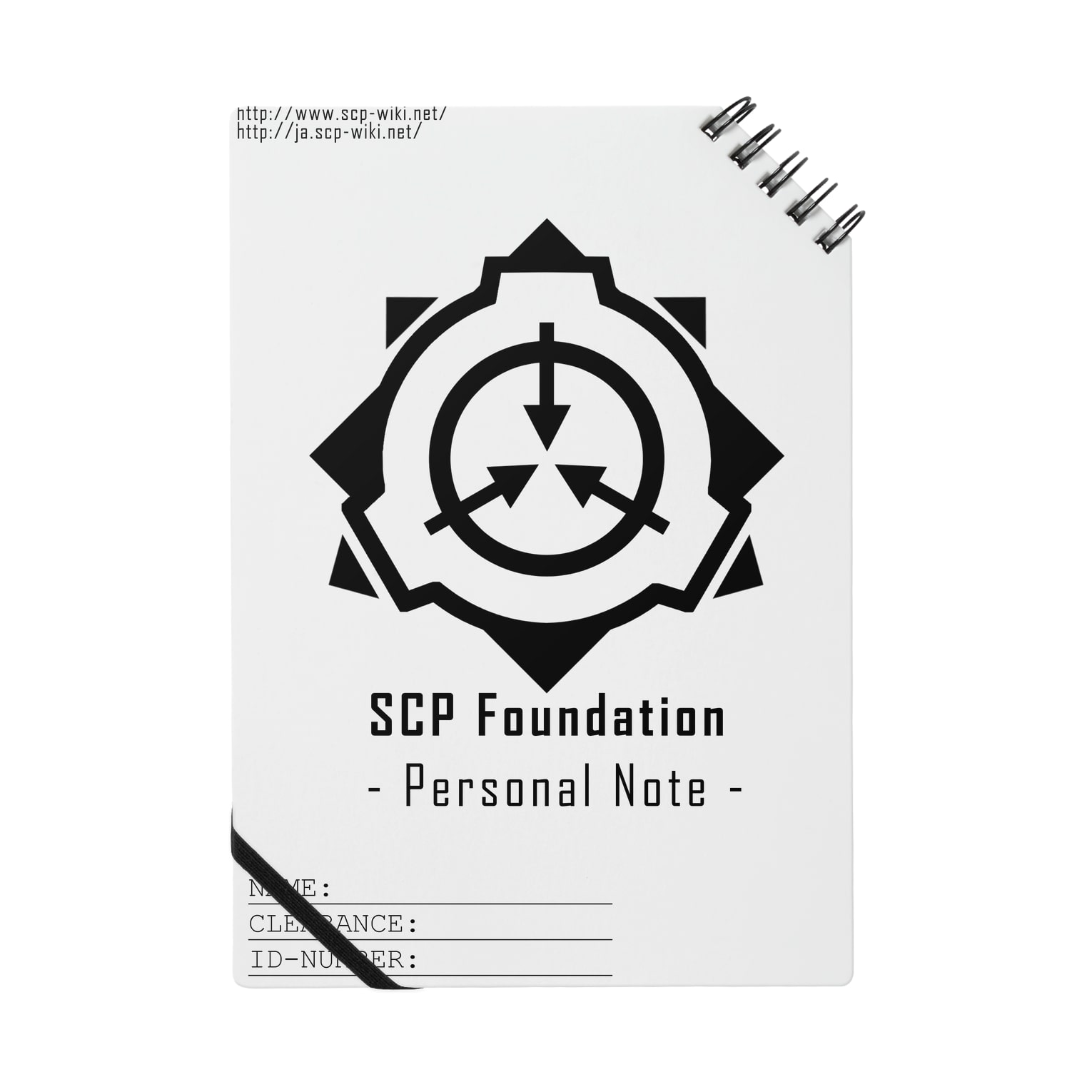 Scp財団ロゴグッズ ノート黒 Scp Foundation Notes By トランジスタ