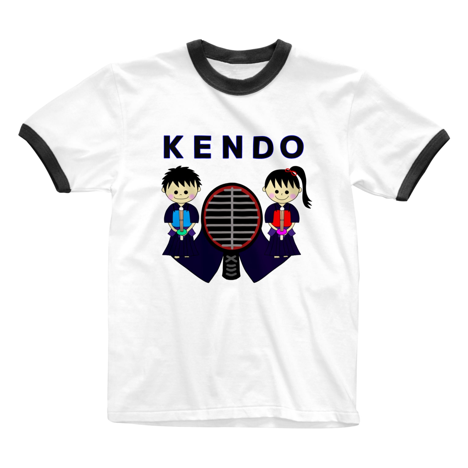 剣道 kendo 男子女子トンボ ブルー Yoshifactoryのリンガーt 剣道 kendo 男子女子トンボ ブルー Yoshifactoryのリンガーt