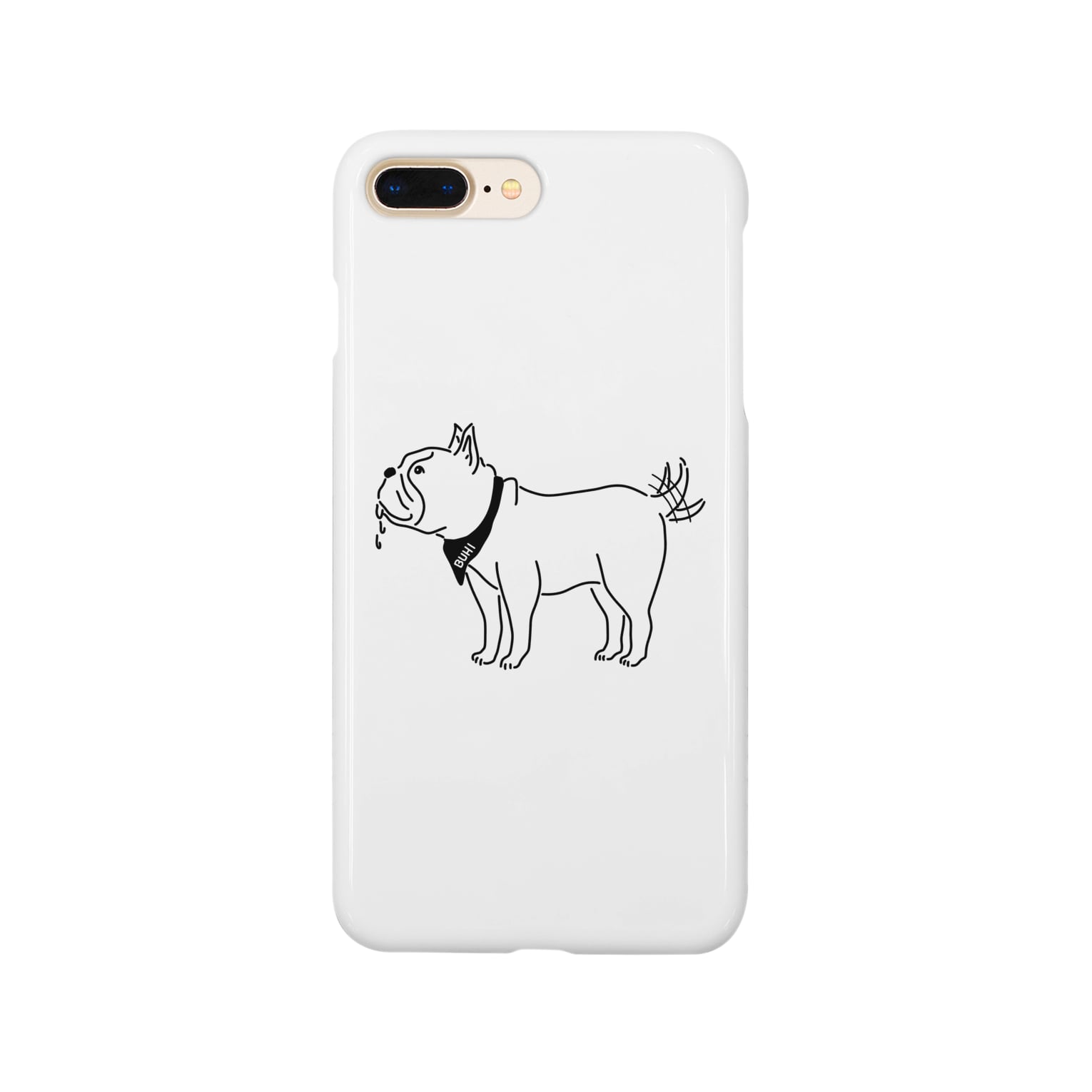 フレンチブルドッグ しっぽをふる 動物イラスト Smartphone Cases