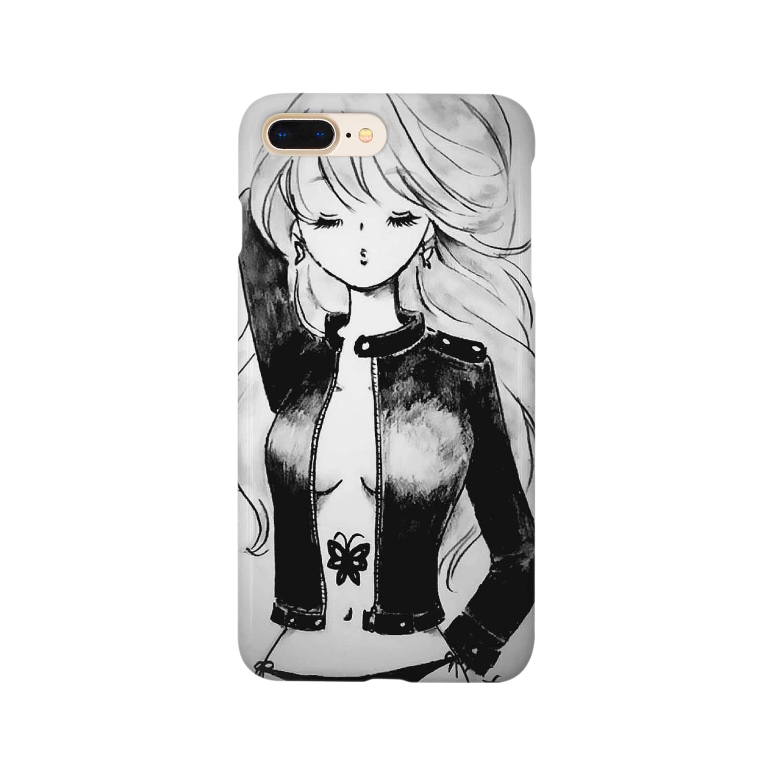 革ジャン Smartphone Cases Iphone By Suzuki Satomi イラスト