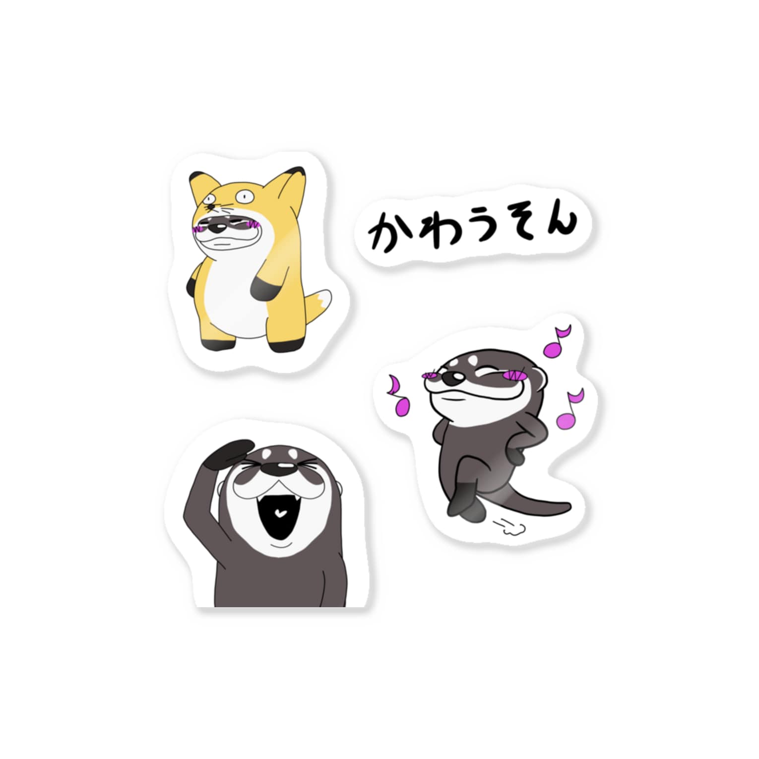 かわうそん funny ver わしの店 johannes のステッカー通販