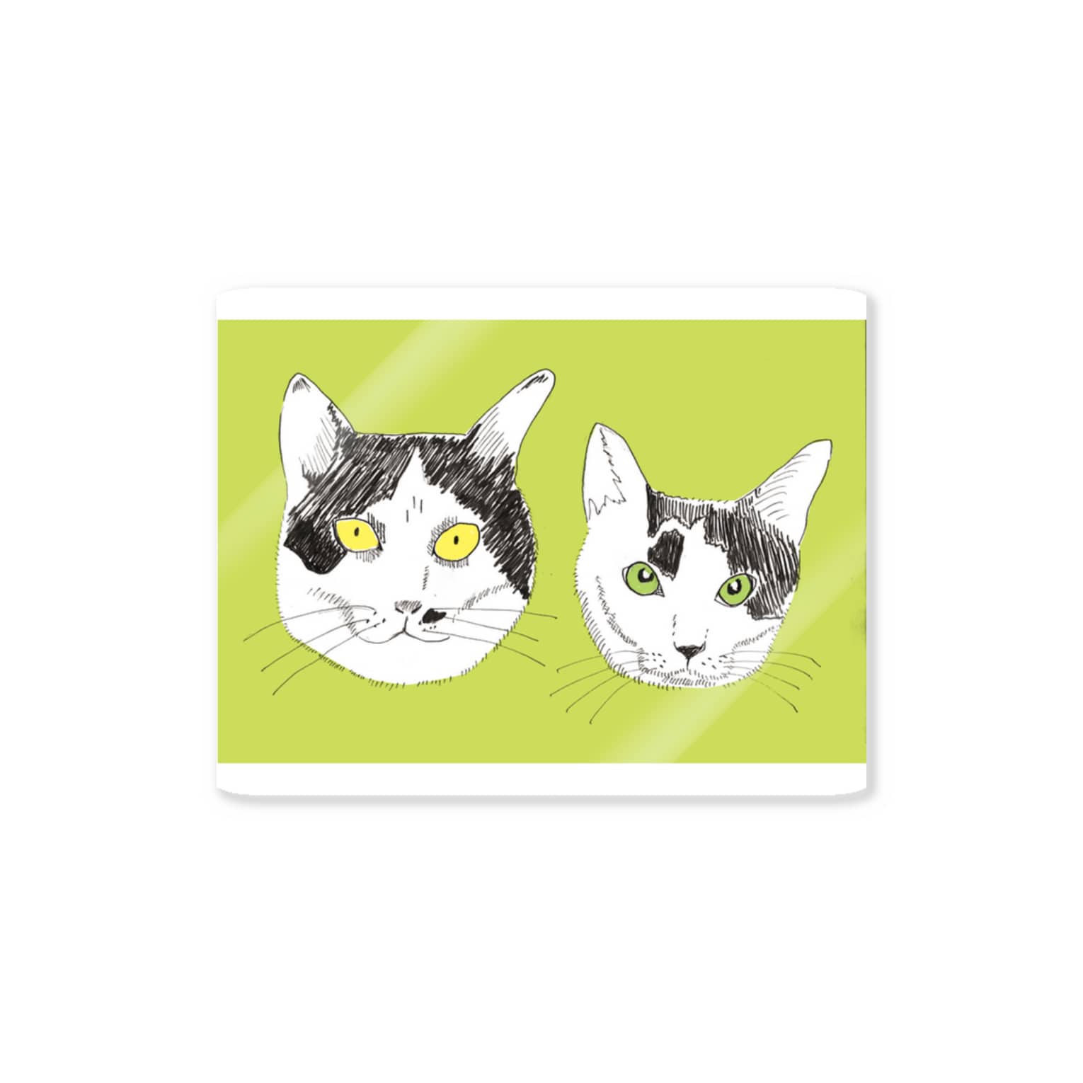 みーこ てん 猫 白黒猫 イラスト 保護猫 Stickers By はにゃ 35351010cat Suzuri