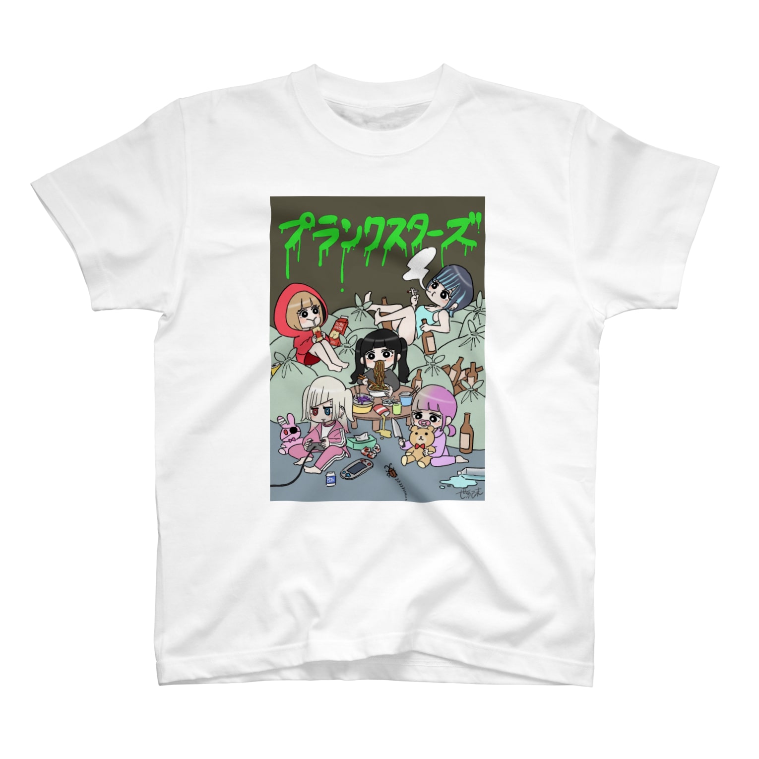 プランクスターズ 世紀末 メンバーイラストtシャツ プランクスターズ 公式 Planckstars のtシャツ通販 Suzuri スズリ