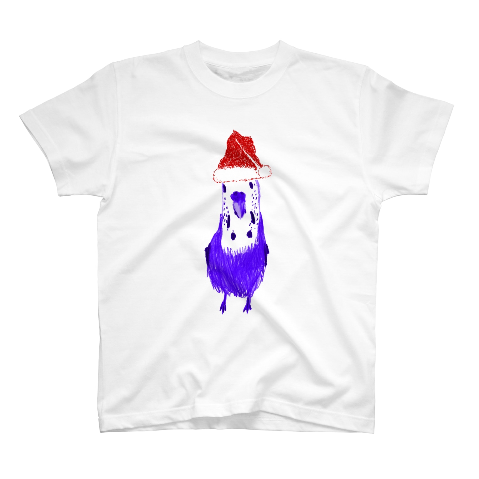 クリスマス かわいいインコ Nikorasu Go Woogo729 のtシャツ通販 クリスマス かわいいインコ Nikorasu Go Woogo729 のtシャツ通販