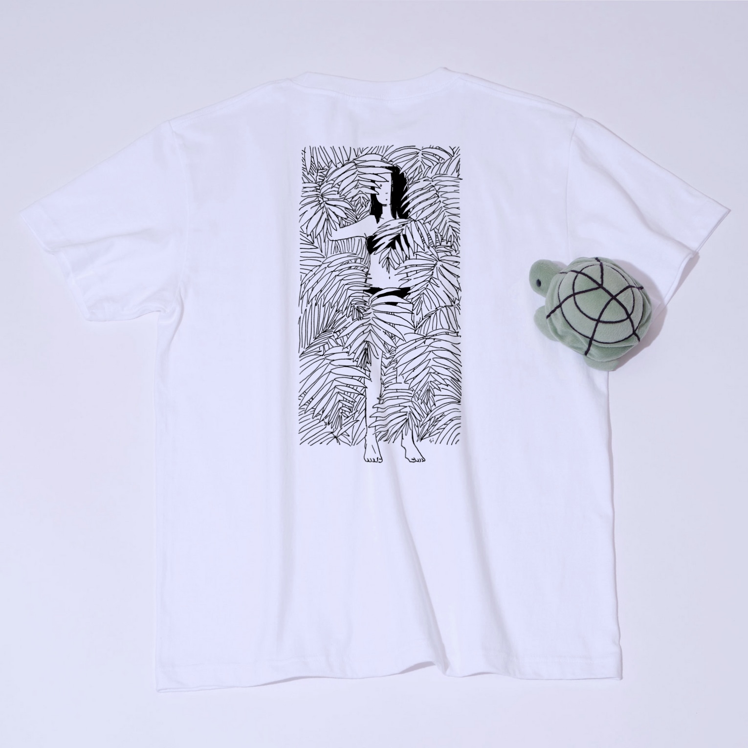 Palm Tree Illusion Black Line Tシャツ By 石山さやか Suzuriの100tee Suzuri