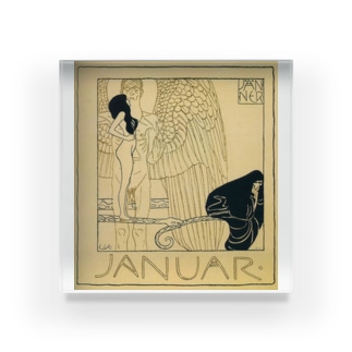 グスタフ・クリムト / 1901 /Januar / Gustav Klimt Acrylic Block