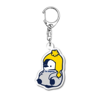 皇帝ペンギンの赤ちゃんボンボン帽子 Acrylic Key Chain