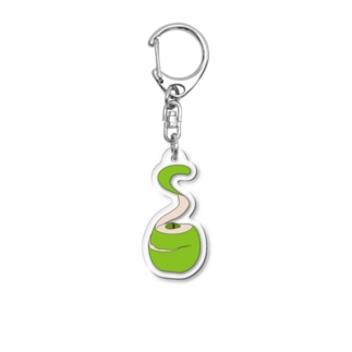 【 青 】 青林檎 - green apple Acrylic Key Chain
