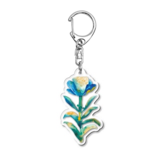 明るい色の花 Acrylic Key Chain