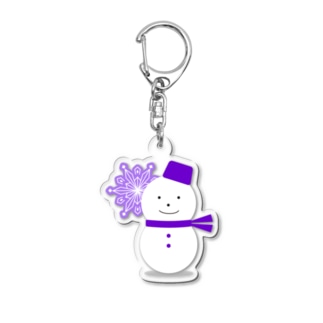 ゆきだるマン（紫） Acrylic Key Chain