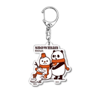 雪だるま　パンダのおはなし Acrylic Key Chain