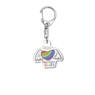 Rainbow Pride Angel Acrylic Key Chain