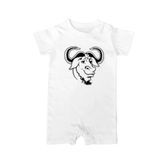 GNU の頭 Baby Rompers
