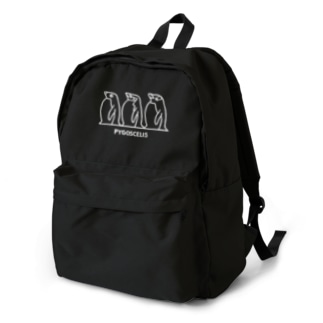 ロゴ風ピゴセリス(白線) Backpack