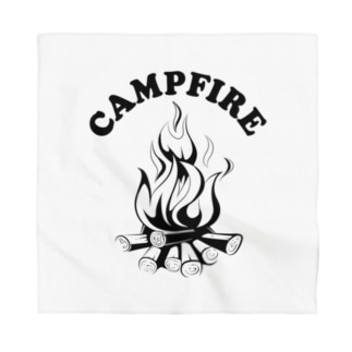 Campfire キャンプファイヤー ロゴ Bandana By Dripped Dripped Suzuri