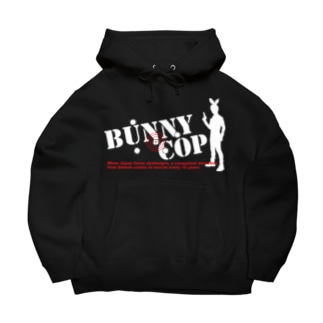 BUNNY COP LOGO W&R ビッグシルエットパーカー