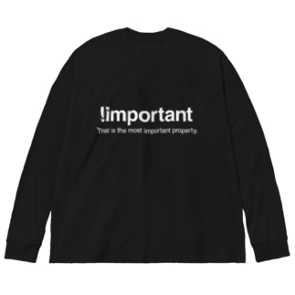!important(白文字) Big Long Sleeve T-shirt