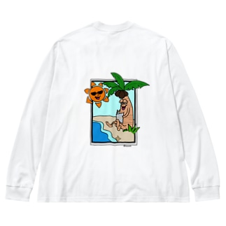 palm tree&sun Big Long Sleeve T-Shirt