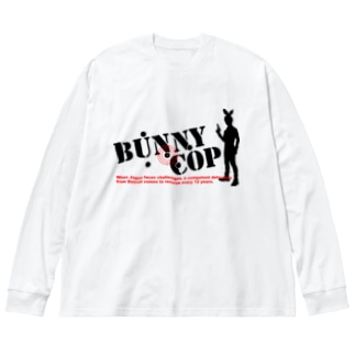 BUNNY COP LOGO B&R ビッグシルエットロングスリーブTシャツ