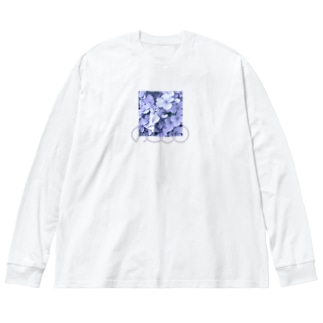 あじさい紫① Big Long Sleeve T-shirt