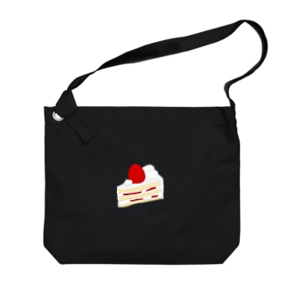 手書きショートケーキ - strawberry shortcy shorake Big Shoulder Bag