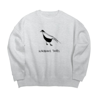 かっこいい鳥 イラスト Big Crew Neck Sweatshirt
