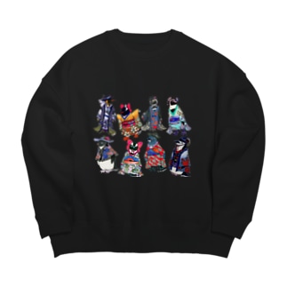 Kimono Penguins Big Crew Neck Sweatshirt