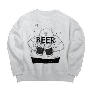 BEERねこ Big Crew Neck Sweatshirt
