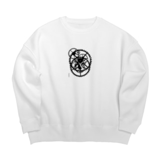 時計B縦「足跡を残して」より　©satch Big Crew Neck Sweatshirt