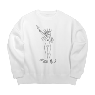 「Feminism Enlightening the World」 BlackLine T ビッグシルエットスウェット