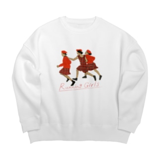 Running Girls Big Crew Neck Sweatshirt