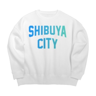 渋谷区 SHIBUYA CITY ロゴブルー Big Crew Neck Sweatshirt
