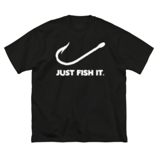 JUST FISH IT (白) Big T-Shirt
