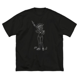Feminism Enlightening the World Ｗhite Line ビッグシルエットTシャツ