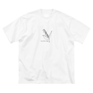 モノクロ〝すずらん〟イラスト Big T-shirts
