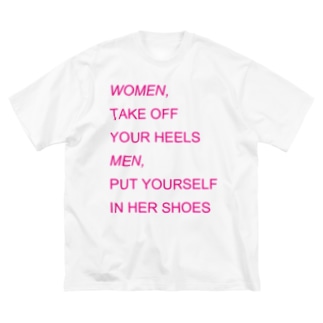 WOMEN&MEN pink print Tシャツ ビッグシルエットTシャツ